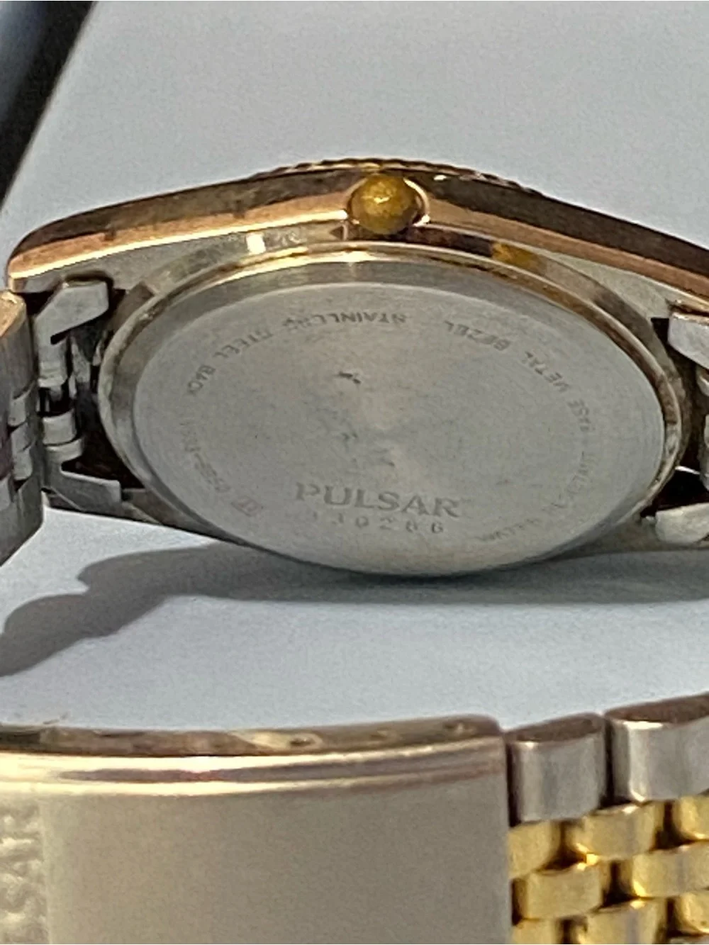 Pulsar Quartz Gold Tone Men's Vintage 1980s Retro Watch